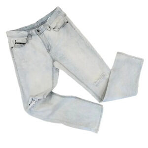 Empyre Stonewashed blue, Distressed Denim Jeans, US Men's 34